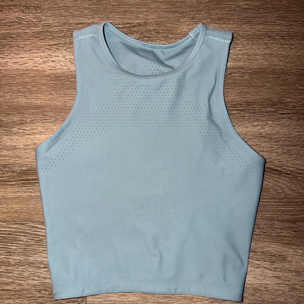 Lululemon Light Blue Sculpted Crop Tank